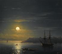 Картина Константинополь в лунном свете, И.К. Айвазовский